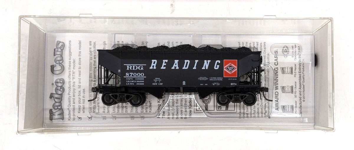 Kadee 7518 HO Reading AAR Standard 50-Ton Offset 2-Bay Open Hopper #87000