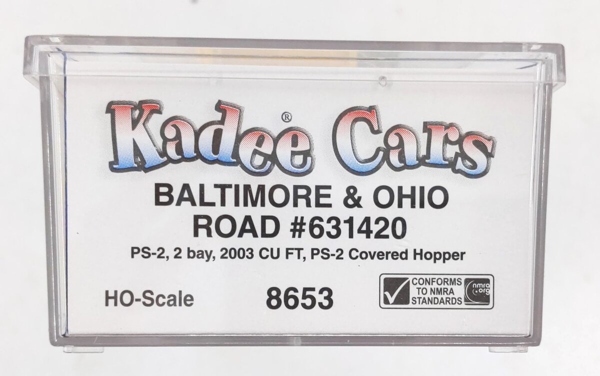 Kadee 8653 HO B&O Chessie System PS-2 2-Bay Covered Hopper Freight Car #631420