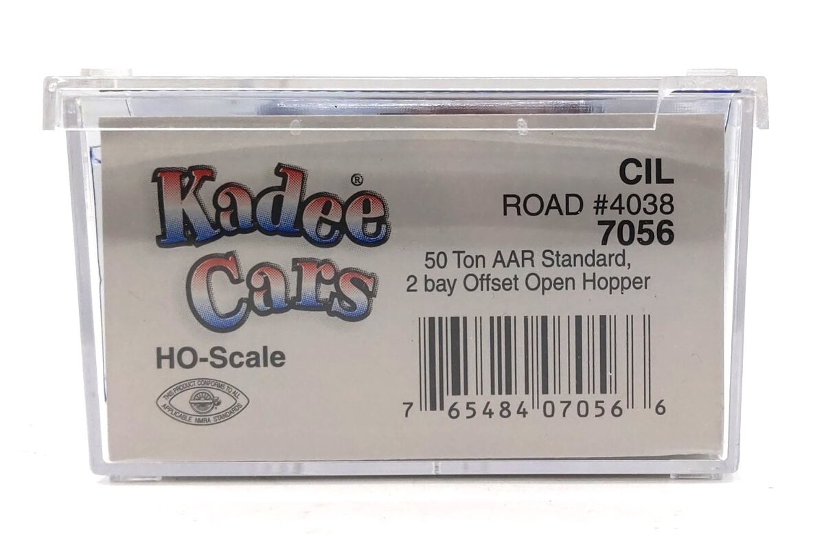 Kadee 7056 HO Scale Monon CIL 50-Ton 2-Bay Offset Open Hopper #4038