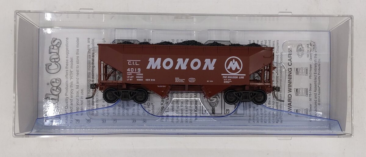 Kadee 7057 HO Monon CIL 50-Ton 2-Bay Open Hopper #4019