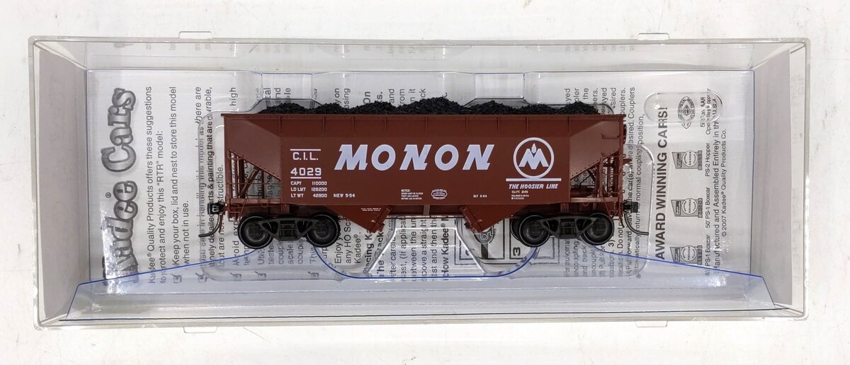 Kadee 7035 HO Monon 50-Ton AAR Standard Offset 2-Bay Open Hopper #4029