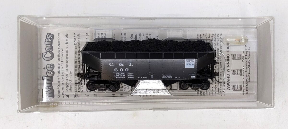 Kadee 7012 HO C&I 50-Ton AAR Standard Offset 2-Bay Open Hopper #600