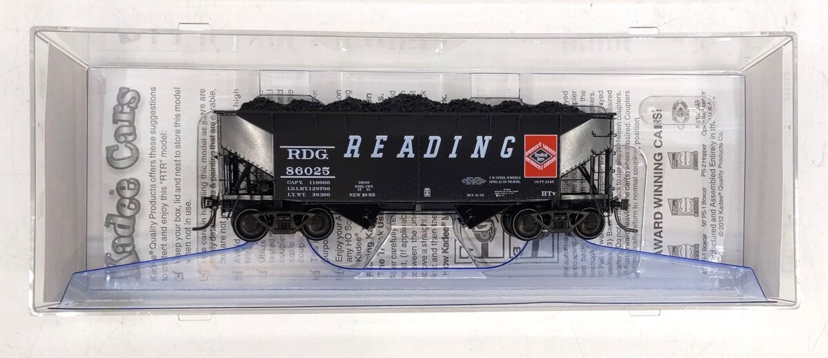 Kadee 7050 HO Reading 50-Ton AAR Standard Offset 2-Bay Open Hopper #86025