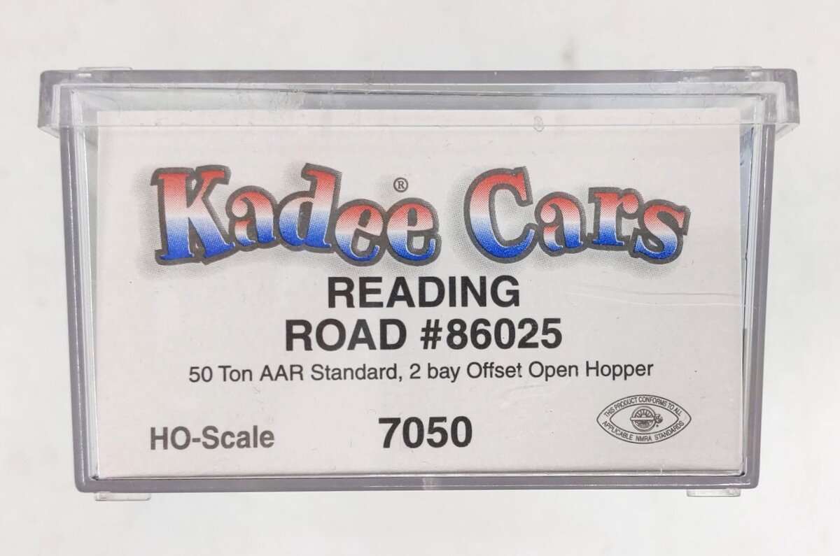 Kadee 7050 HO Reading 50-Ton AAR Standard Offset 2-Bay Open Hopper #86025