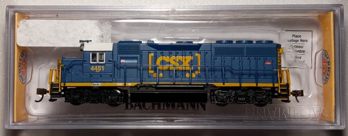 Bachmann 63560 N Scale CSX GP40 Diesel Locomotive #4451 (HTM)