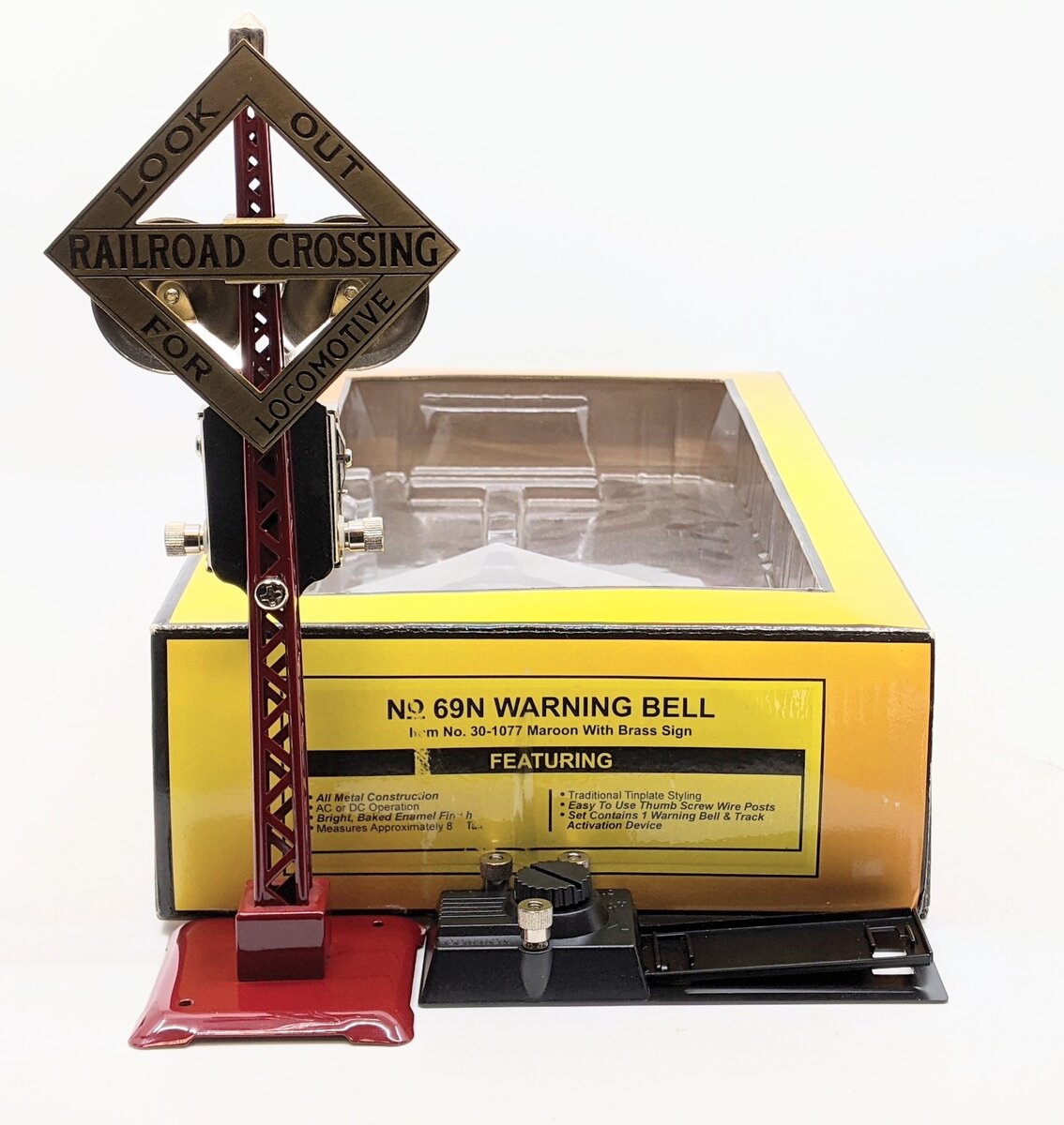 MTH 30-1077 No. 69 Maroon Operating Warning Bell Signal