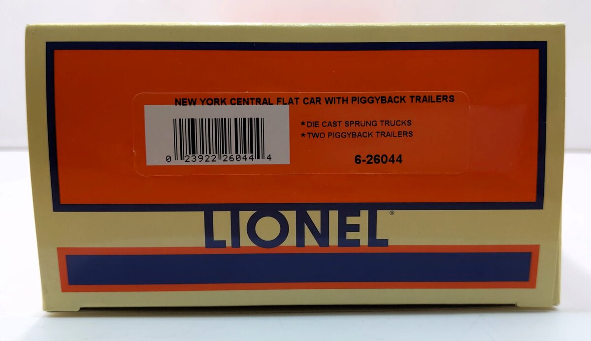 Lionel 6-26044 O Gauge New York Central Flatcar #506089 with Trailers