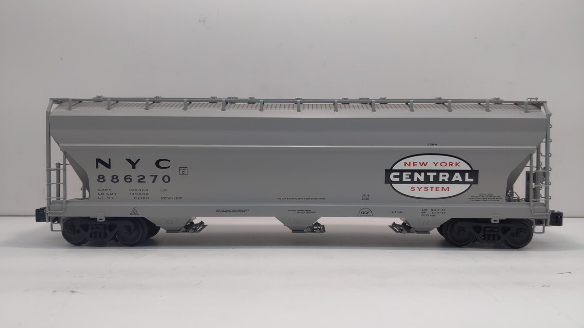 Lionel 6-27116 O Gauge New York Central 3-Bay ACF Hopper #886270