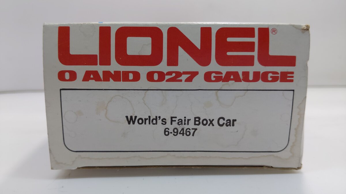 Lionel 6-9467 O Gauge Worlds Fair Car Boxcar