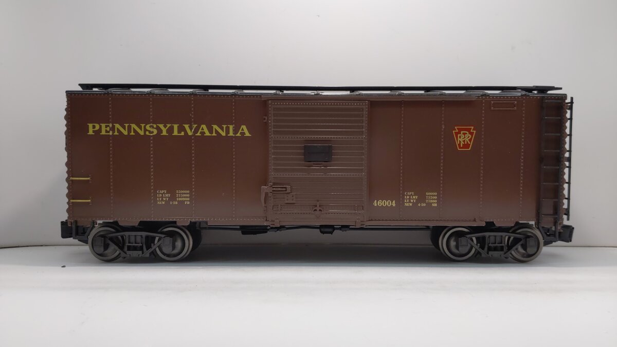 Aristo-Craft 46004 G Scale Pennsylvania Boxcar #46004 W/ Metal Wheels