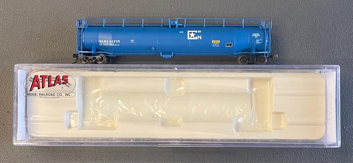 Atlas 37164 N Scale GLNX 33,000 Gallon Tankcar #34235