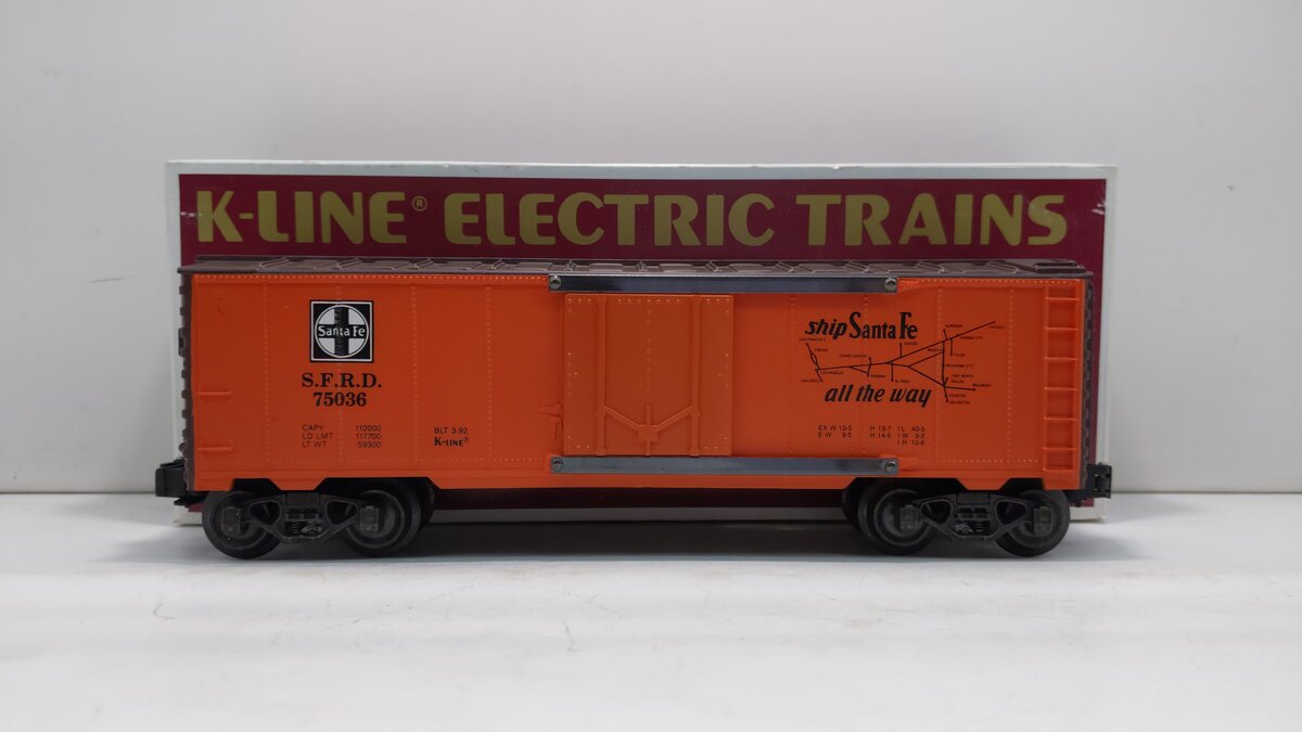 K-Line K75036 O Gauge Santa Fe Classic Reefer Car