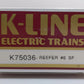 K-Line K75036 O Gauge Santa Fe Classic Reefer Car