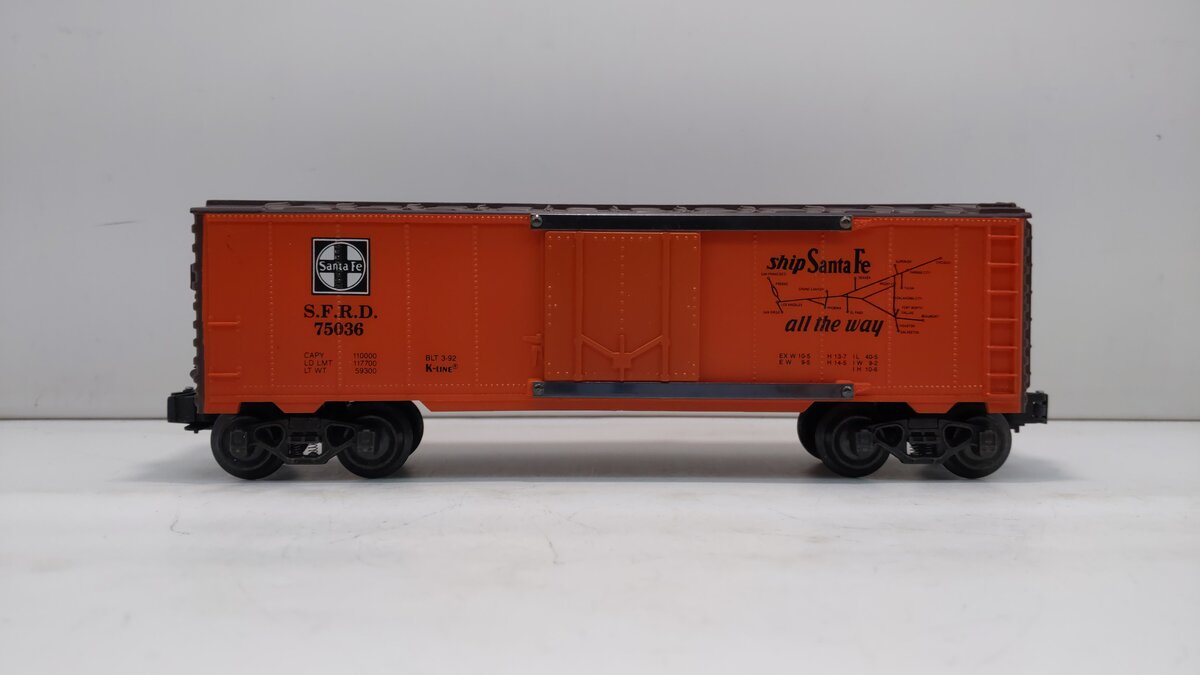 K-Line K75036 O Gauge Santa Fe Classic Reefer Car