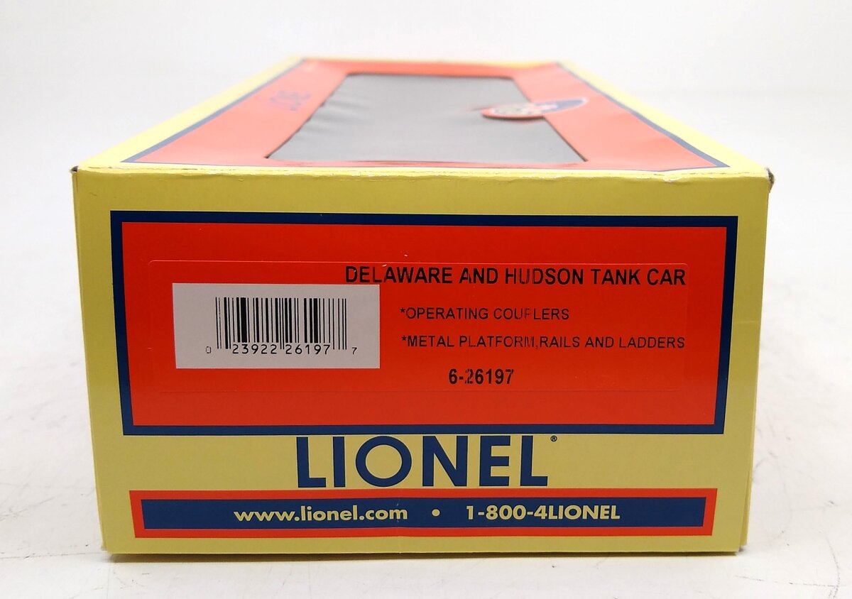 Lionel 6-26197 O Gauge Delaware and Hudson Tank Car