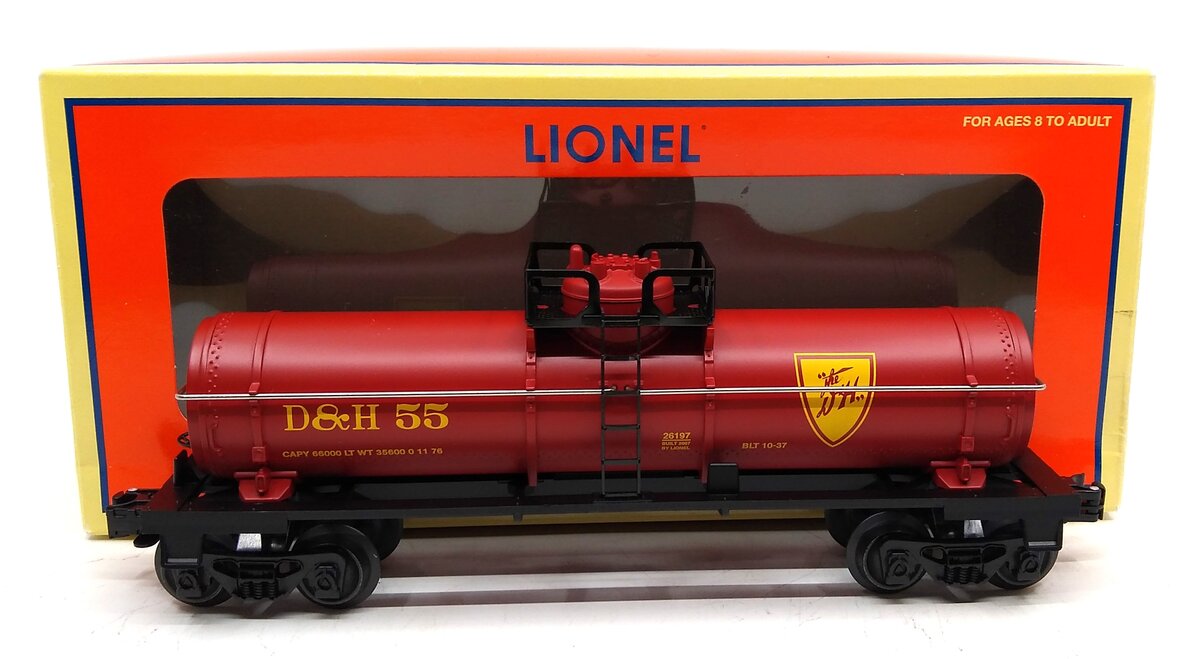 Lionel 6-26197 O Gauge Delaware and Hudson Tank Car