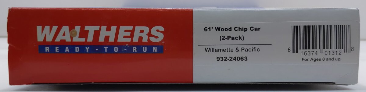 Walthers 932-24063 HO Willamette & Pacific 61' Wood Chip Cars (Set of 2)