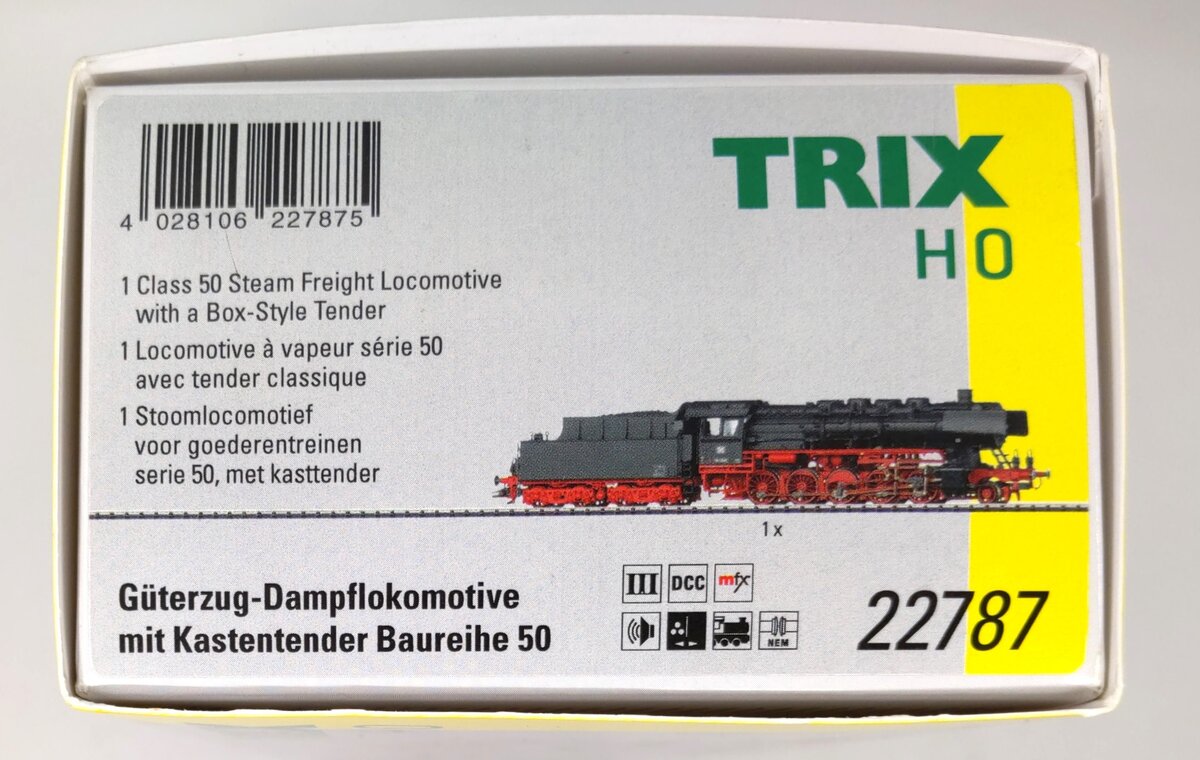 Trix 22787 HO German Federal Railroad Class 50 Steam Locomotive #2640