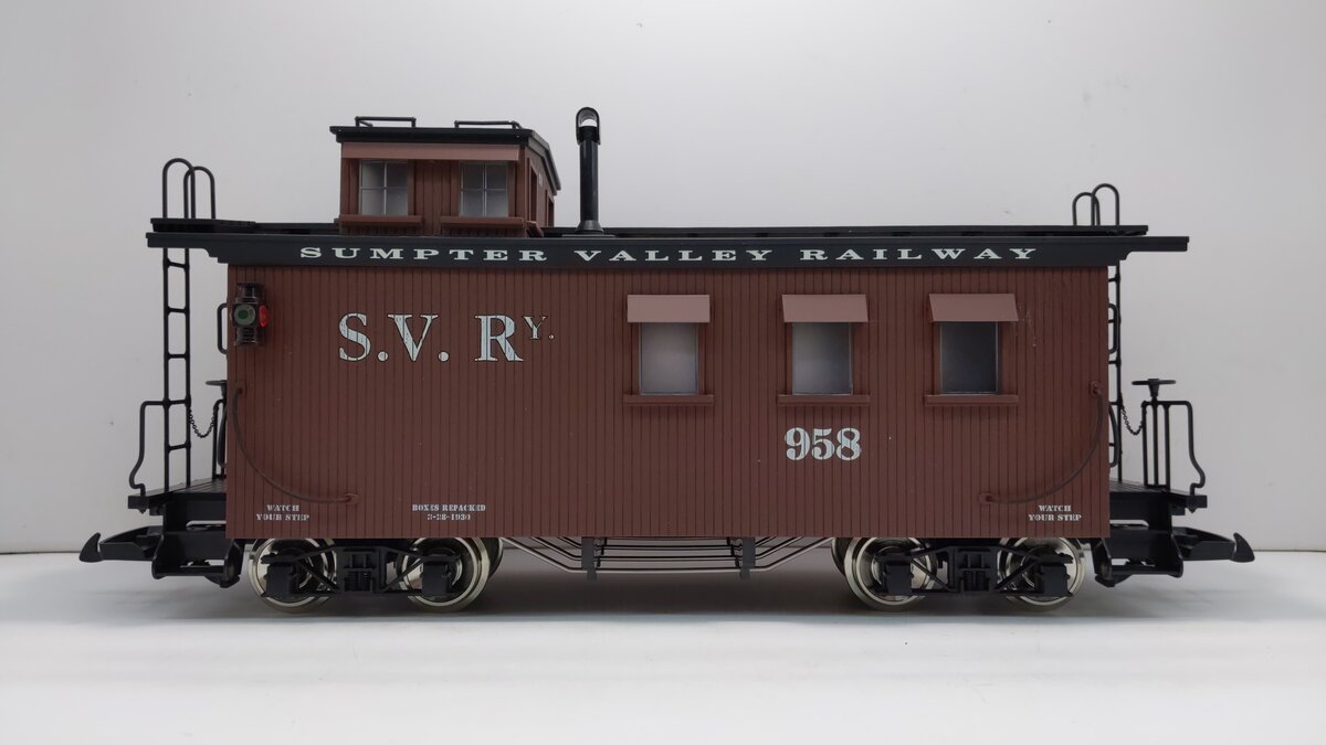 USA Trains R12021 G Scale Sumpter Valley Caboose #958 (Metal Wheels)