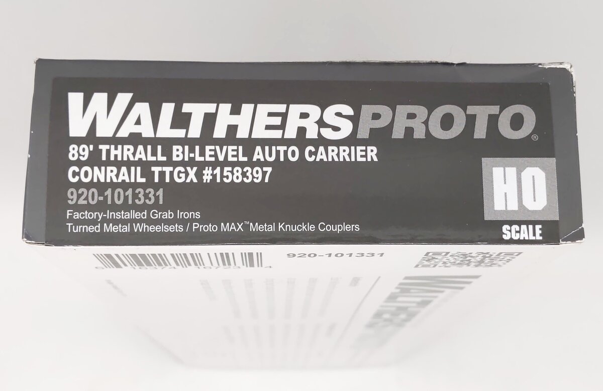 Walthers 920-101331 HO Conrail 89' Thrall Bi-Level Auto Carrier Flatcar #158397