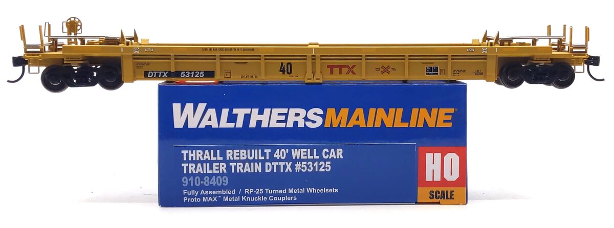 Walthers 910-8409 HO TTX DTTX Thrall Rebuilt 40' Well Car #53125