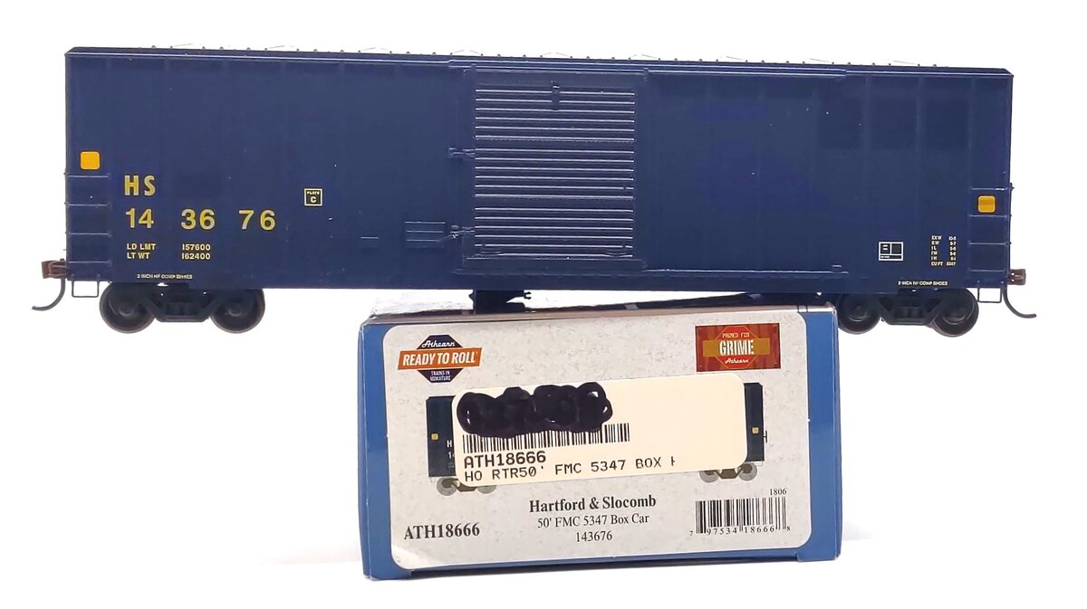 Athearn 18666 HO Hartford & Slocomb/Ex-CSX RTR 50' FMC 5347 Boxcar #143676