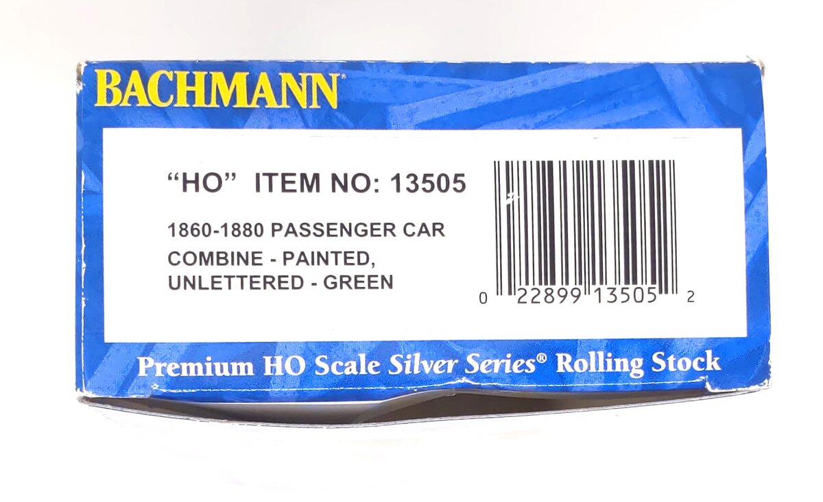 Bachmann 13505 HO Unlettered 1860-80 Era Green Combine Car