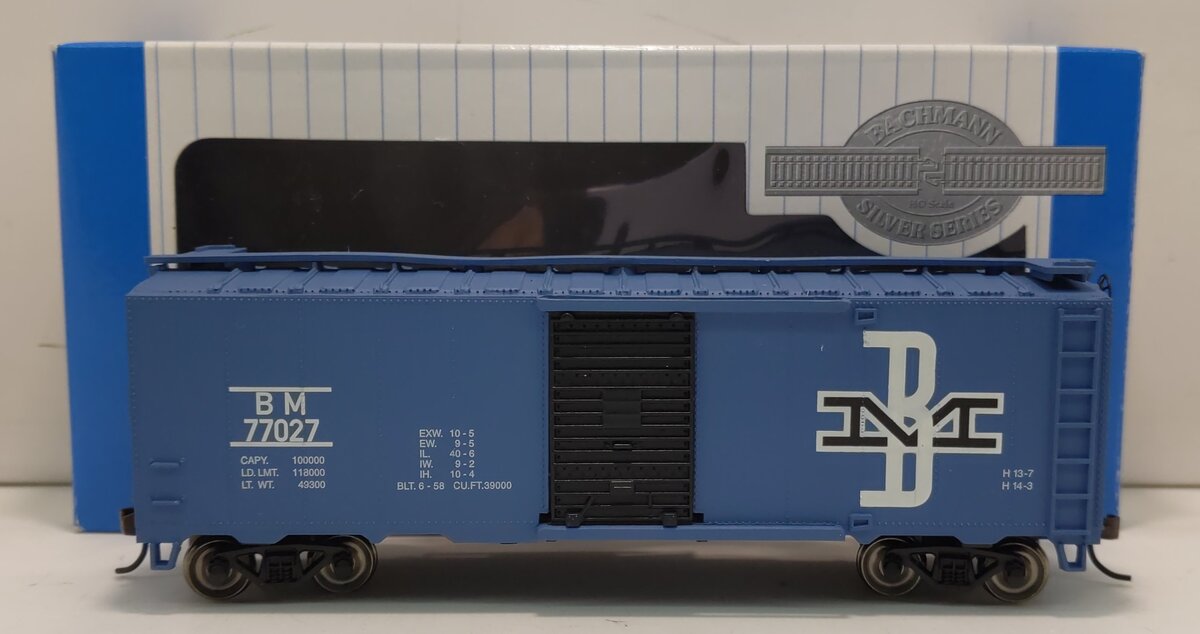 Bachmann 17048 HO Boston & Maine 40' Steel Boxcar #77027