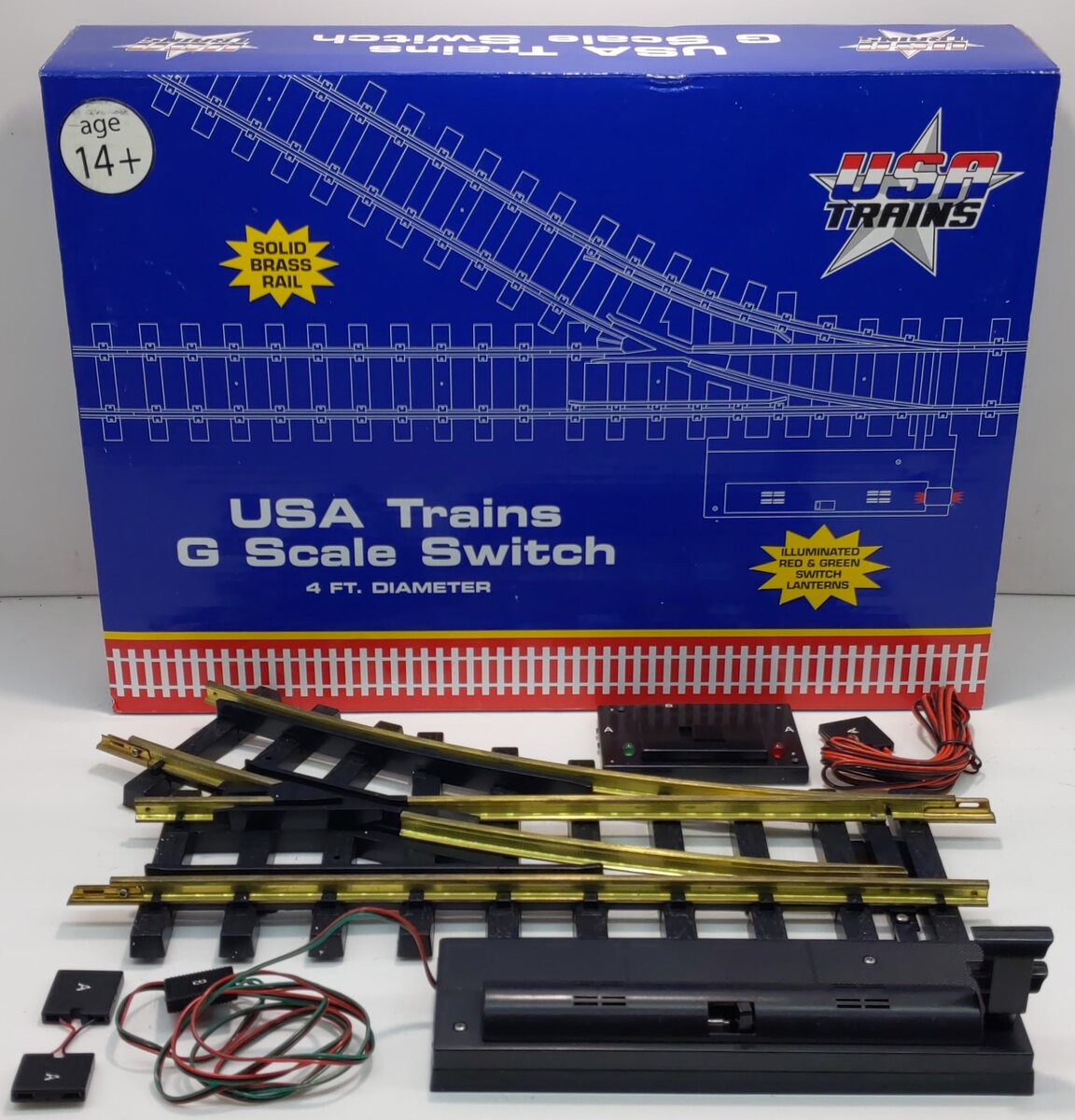 USA Trains R81205 G 48" Diameter Brass Right Hand Remote Switch Turnout