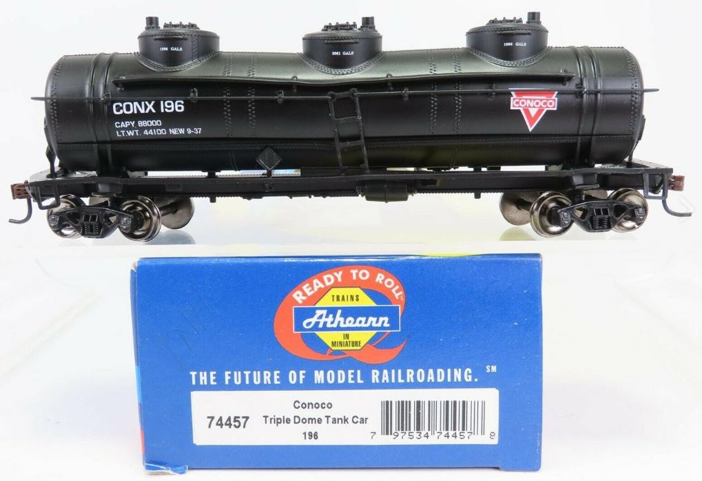 Athearn 74457 Conoco 3-Dome Tankcar #2