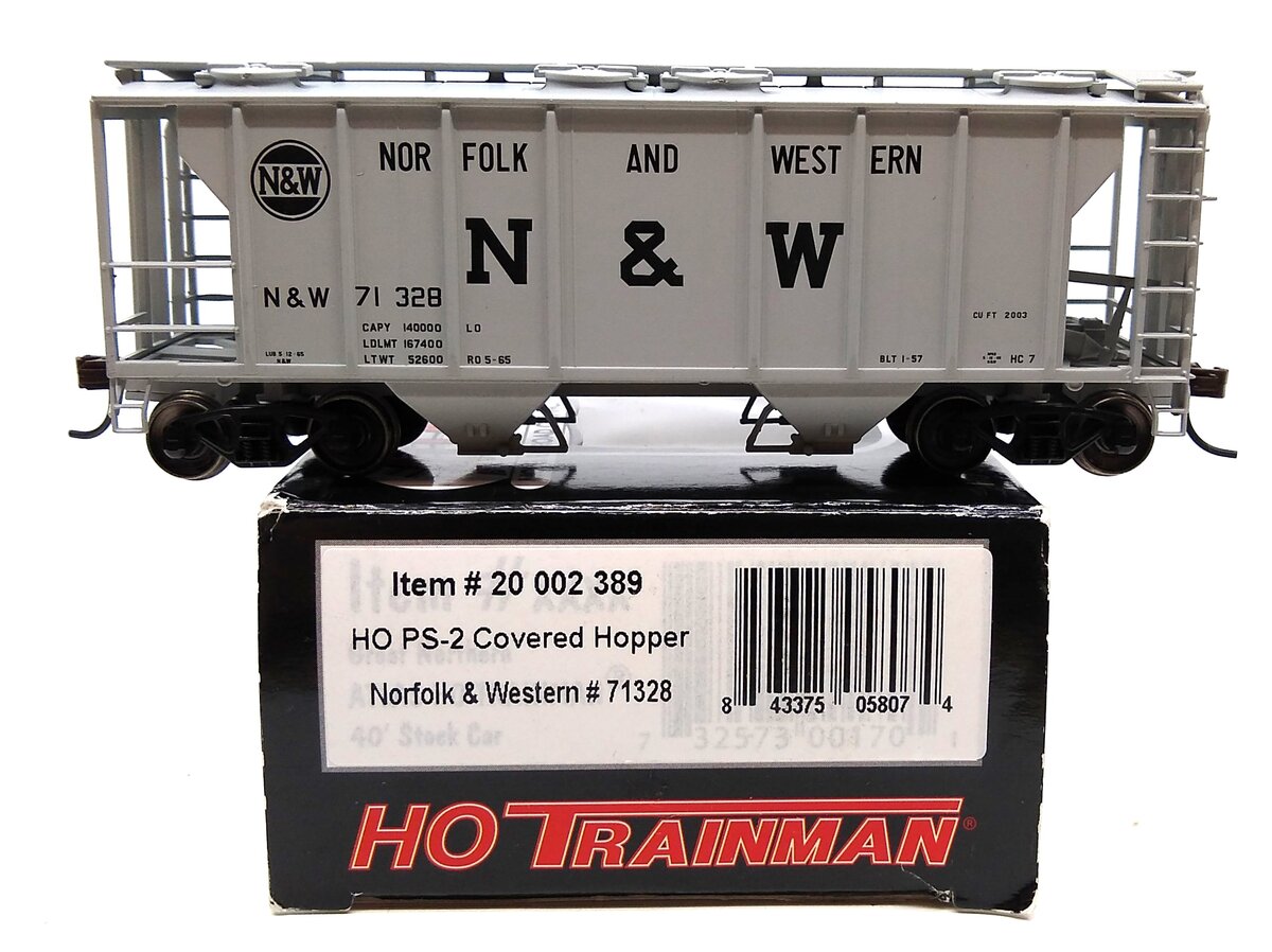 Atlas 20002389 HO N&W Trainman PS-2 Covered Hopper #71328