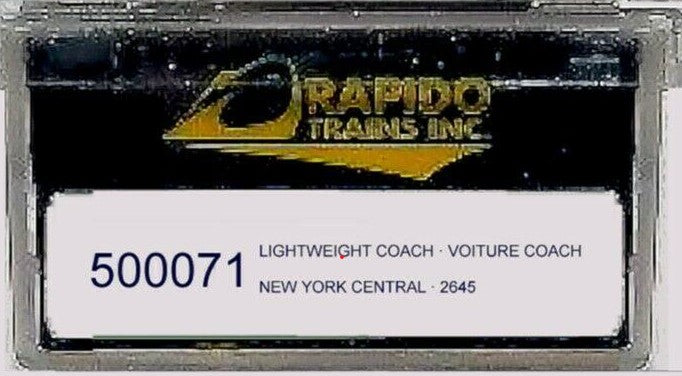 Rapido Trains 500071 N New York Central Lightweight Coach #2645