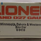 Lionel 6-9416 O Gauge Minnesota, Dakota, & Western Boxcar