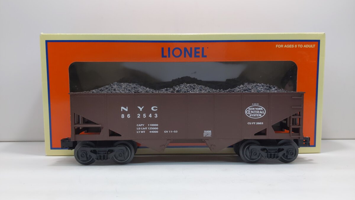 Lionel 6-16498 O Gauge New York Central Hopper #862543
