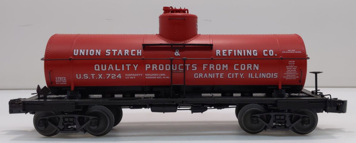 Lionel 6-17972 O Gauge Union Starch 8000-Gallon Tank Car #724