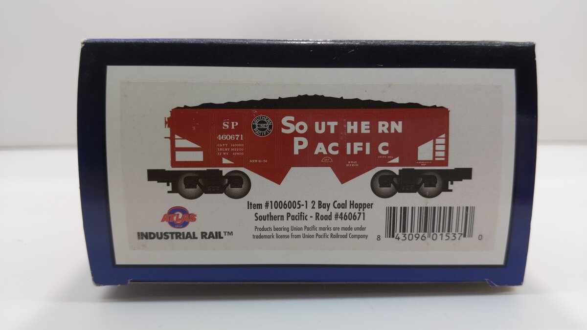 Atlas 1006005 O South Pacific 2-Bay Coal Hopper #460671- 3-Rail