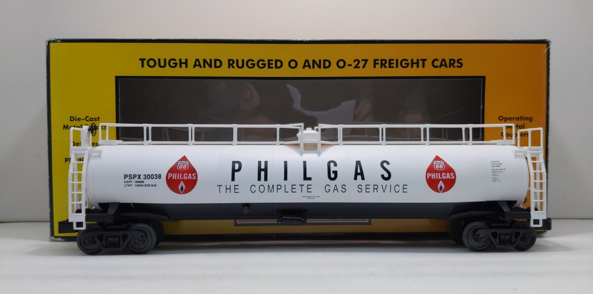 MTH 30-73427 O Philgas 33,000 Gallon Tank Car #30038