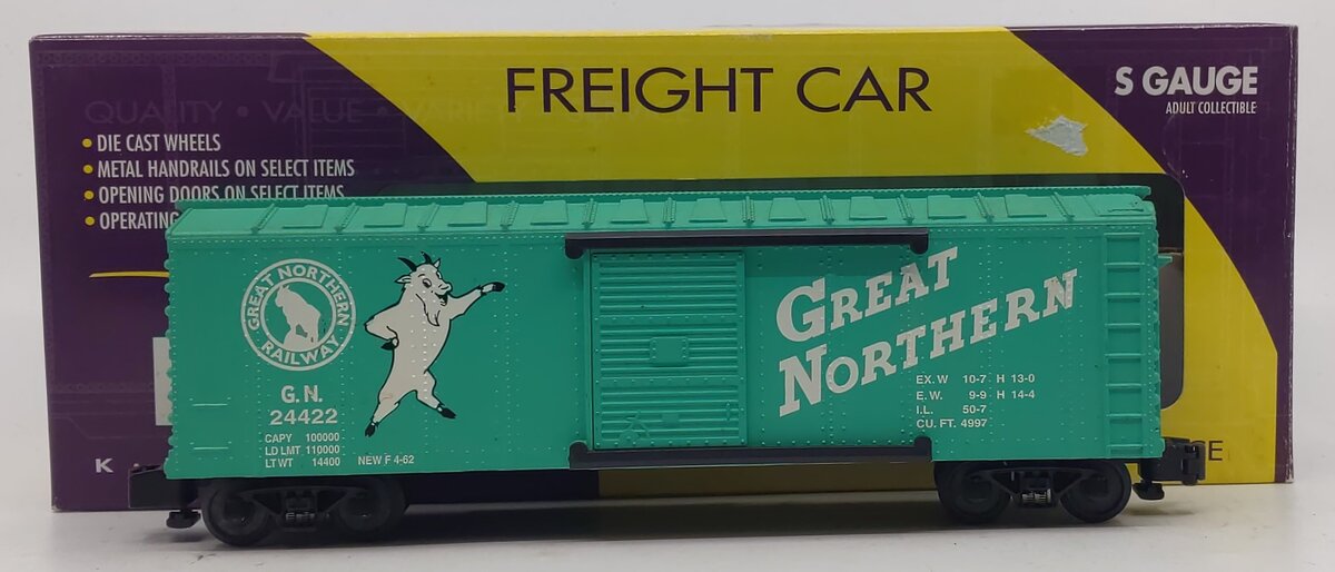K-Line K511-005 S Gauge Great Northern Boxcar #24422