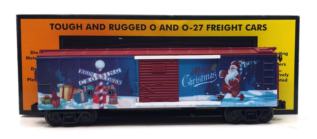 MTH 30-71019 O Christmas Boxcar with Glowing LEDs