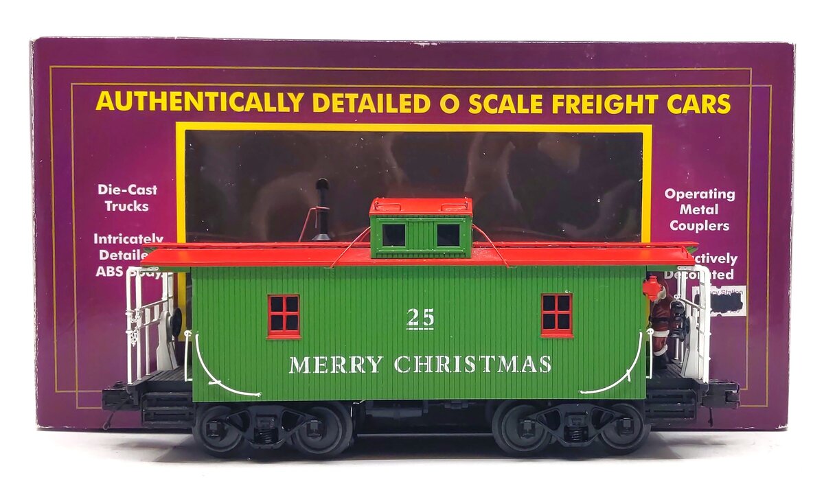 MTH 20-91636 O Christmas N-6b Caboose w/ Operating Santa #25