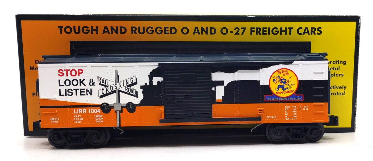 MTH 30-74826 O Long Island Steel Boxcar with LED Lights #1004