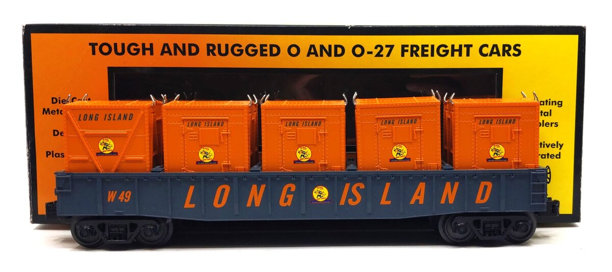MTH 30-72143 O Long Island Gondola w/LCL Containers