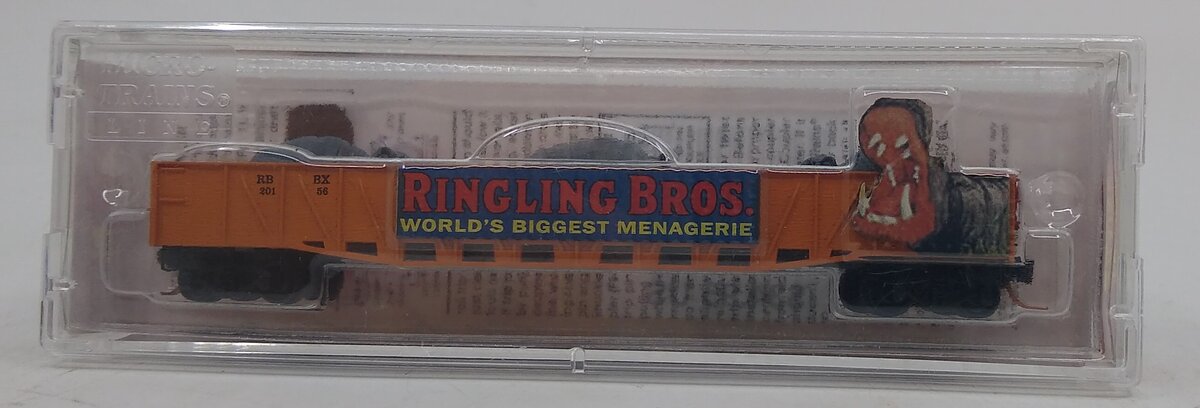 Micro-Trains 06300020 N Scale Ringling Bros. 50' Fishbelly Side Gondola #20156