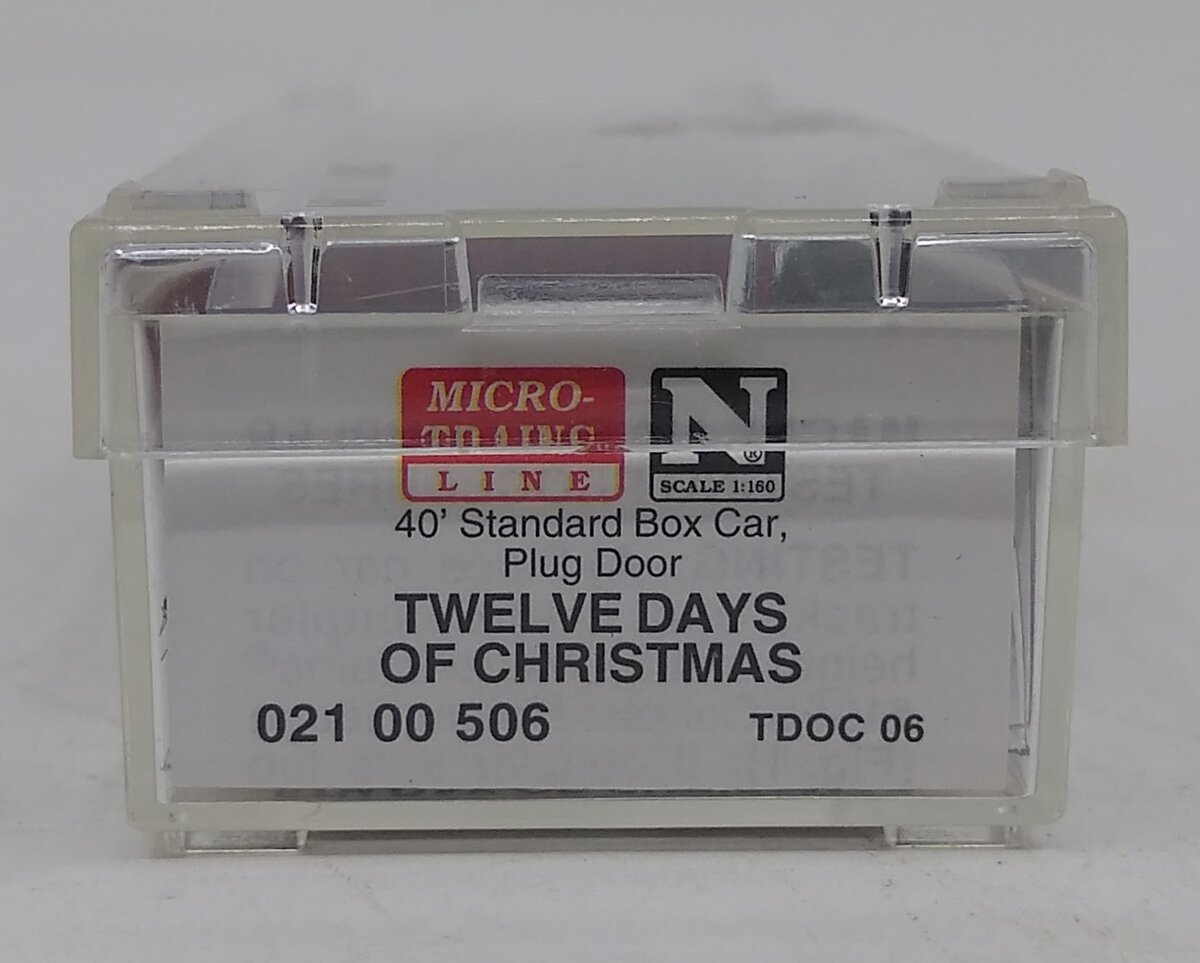 Micro-Trains 02100506 N 'Six Geese a Laying' 40'' Plug Door Christmas Boxcar #6