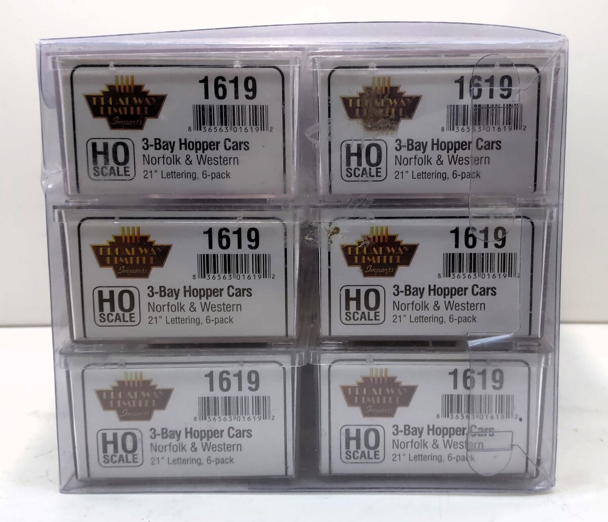 Broadway Limited 1619 HO Norfolk & Western H2a 3-Bay Hopper, AssembLed (6)