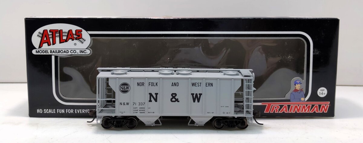 Atlas 20002390 HO N&W Trainman PS-2 Covered Hopper #71337