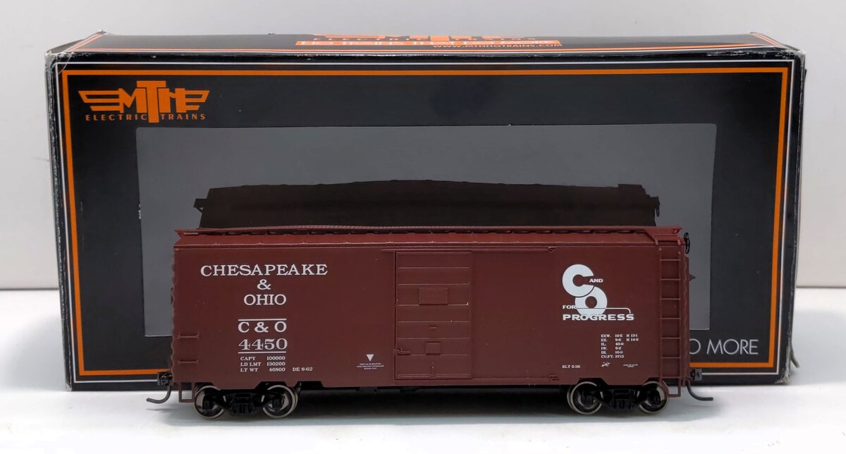 MTH 85-74046 HO Scale Chesapeake & Ohio 40' PS-1 Boxcar #4450