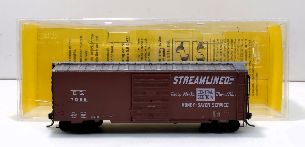 Kadee 5104 HO Central of Georgia 40' PS-1 Boxcar #7086