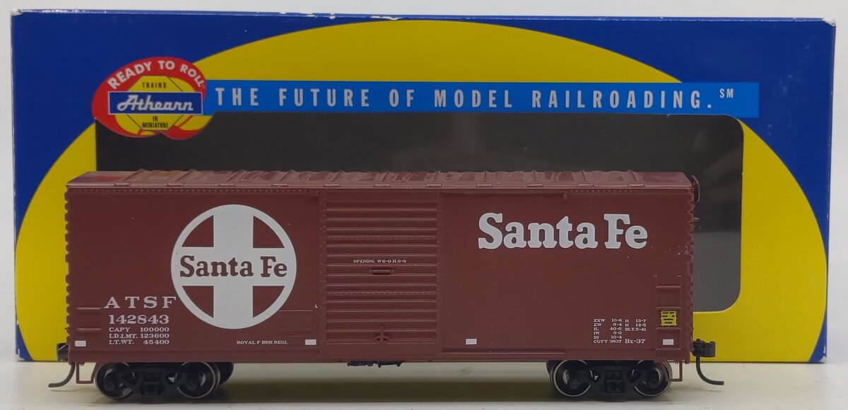 Athearn 73406 HO Scale Santa Fe 40' Modernized Boxcar #142843