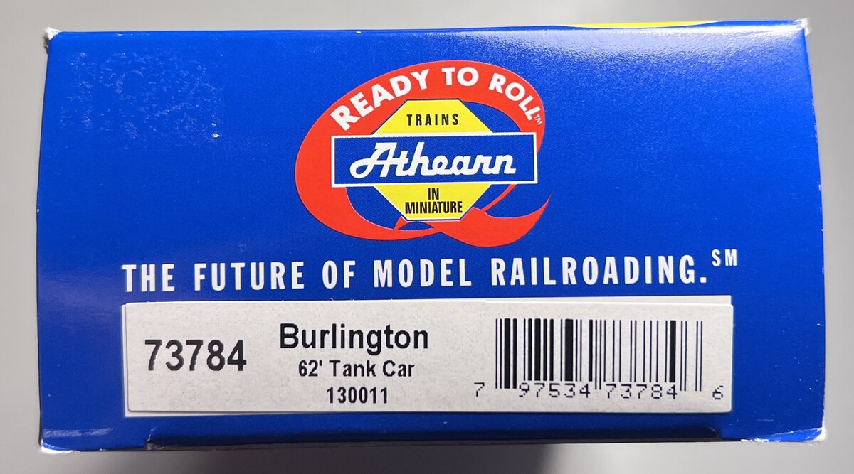 Athearn 73784 HO Scale Burlington 62' Tank Car #130011